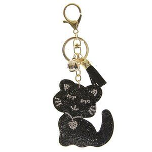 Midnight Meow Sparkle Keychain Purse Charm 🖤🖤